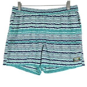 L.L. Bean Packable Stowaway Shorts Women's Small Print Beach Wave NWT SW-1757